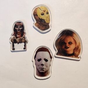 Acrylic Flatback Horror‎ 2cm Halloween Focal Bead Badge Clip Charms Keychain Bag